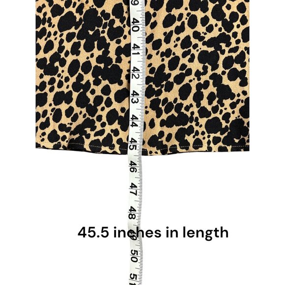 Reformation Leopard Print Midi Dress With Long Sleeves & Tie Cuffs Keyhole Back - Picture 11 of 11